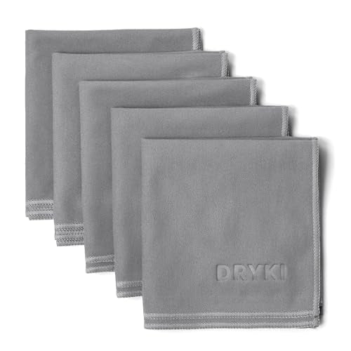Sweat Absorbing Handkerchiefs - The Original Pocket-Sized Sweat Towels - Quick-Dry Microfiber Sweat Rags for Face, Hands, & Body - Men & Women - Gym, Sports, and Work (Grey: 5 Pack) - color: *Glacier Grey