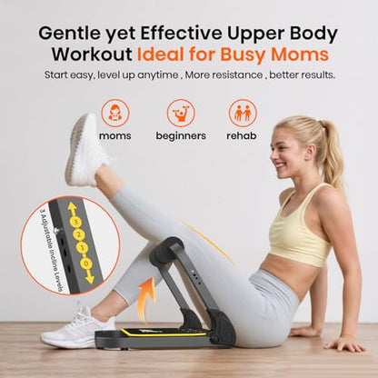 Foldable Ab Machine - Adjustable Sit Up Bench for Home Gym, 300lb Capacity, Portable Core Workout Equipment