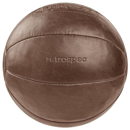 Core Weighted Medicine Ball 4, 6, 8, 10, 12, 14, 16, 20, 25, 30 lbs, Soft Touch Vegan Leather with Sturdy Grip for Strength Training, Recovery, Balance Exercises and Other Full-Body Workouts