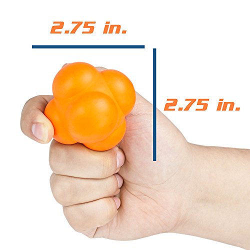 Hi-Bounce Reaction Ball Agility Trainer by Crown Sporting Goods (White), 2.75