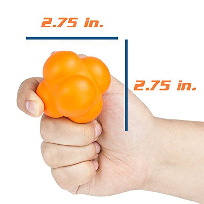Hi-Bounce Reaction Ball Agility Trainer by Crown Sporting Goods (White), 2.75