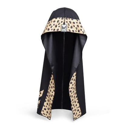 MISSION Cooling Hoodie Towel, Evaporative Cool Technology, Cools Instantly When Wet, UPF 50 Sun Protection, Contours Your Head to Stay in Place, Great for Sports, Fitness, Gym - color: Leopard