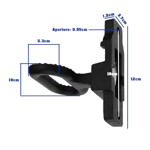 SING F LTD 1 Pc Galvanized Steel Heavy Duty Folding Side Step 10CM X 5.3CM Black Painted Non Slip for Bus Horsebox Trailer Truck Motorhome Enhanced Safety Sturdy Platform
