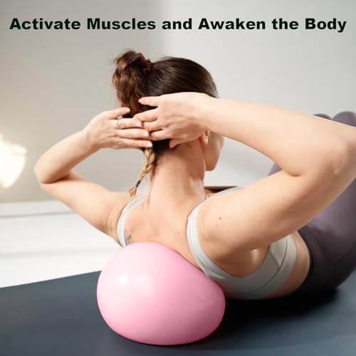Exercise Ball for Workouts, 9 Inch Pilates Ball Anti-Burst and Slip Resistant Yoga Ball for Gym Fitness and Physical Therapy - color: Pink 25cm