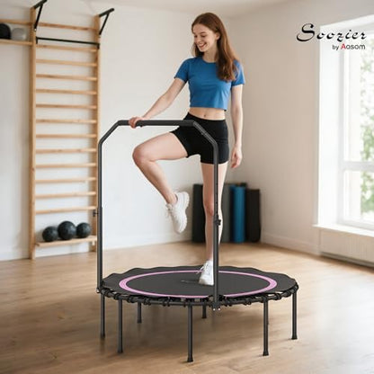 Soozier 45/48" Rebounder Trampoline for Adults 440lbs Mini Trampoline - color: Pink, size: 45"