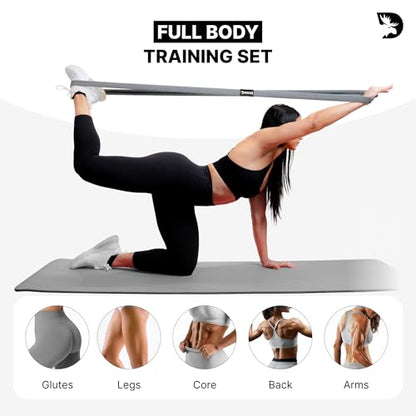 DMoose Fitness Fabric Resistance Bands for Full Body Exercises - Non-Slip Thick Cloth Stretch Band for Squats, Lunges & Bicep Curls - Long Resistance Bands for Working Out - Booty Band for Men & Women