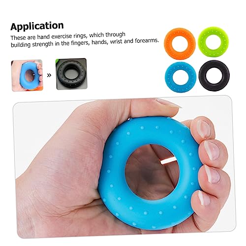 Happyyami 8 Pcs Grip Exerciser Hand Tools for Men Adjustable Gripper for Men Finger Ring Trainer Finger Stretcher Exerciser Multipurpose Tool Fitness Sports Grip Circle