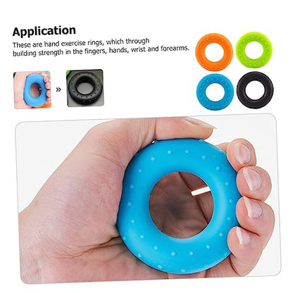 Happyyami 8 Pcs Grip Exerciser Hand Tools for Men Adjustable Gripper for Men Finger Ring Trainer Finger Stretcher Exerciser Multipurpose Tool Fitness Sports Grip Circle