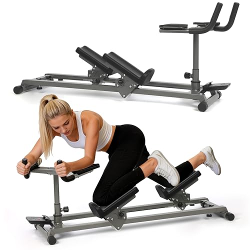 EVERYMATE Exercise Crawler Machine, Spine Twist and Stretch Trainer, Full Body Cardio Machine, Builds Core Strength, Home Gym Equipment with Adjustable Hand Grips & Knee Support - color: Basic Model+LCD