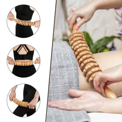 Wood Therapy Massage Tools 4-in-1, Wooden Lymphatic Drainage Massager Body Cellulite Remover, Professional Maderoterapia Kit Cellulite Massager for Body Sculpting,Contouring,Relief Muscle - style: 4 IN 1 Maderoterapia Kits