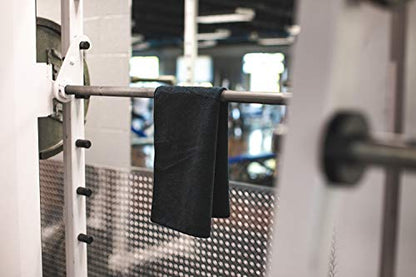 The Rag Company - Sport & Workout Towel - Gym, Exercise, Fitness, Spa, Ultra Soft, Super Absorbent, Fast Drying Premium Microfiber, 320gsm, 16in x 27in, Midnight (3-Pack)