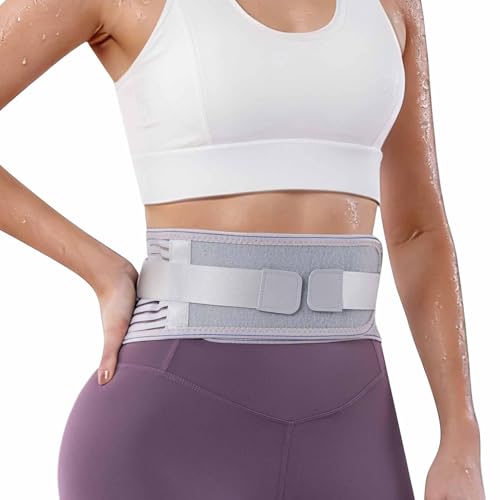 Lower Back Brace for Men and Women, Adjustable Lumbar Support Belt with Breathable Lightweight Design - color: Gray, size: XX-Large