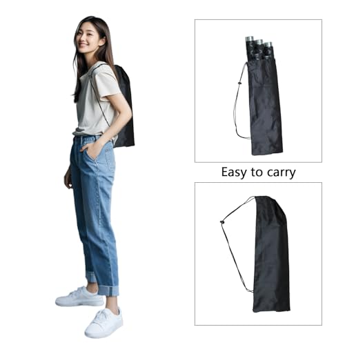 The Huang Yunming yoga stick is made of sturdy steel that is 5 feet high and an adjustable stretching stick, providing flexibility, agility, and balance. Multi functional fitness stick with 5 steel pipes - color: Black