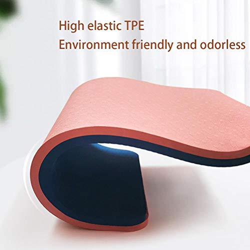 Yoga Mat with High Elasticity, Non Slip Gymnastics Mat Small Size TPE Mat with Cushioning Function for Yoga Pilates Sports Workout