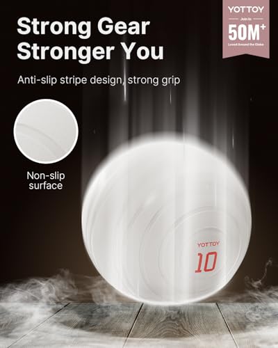 YOTTOY Medicine Ball for Exercise-slam Ball for 6&10&15 lb,Non Slip Grip,Durable Construction,Sand Filling Training,Workout,Gym for Man&Woman