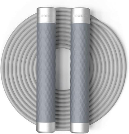 PROIRON Jump Rope Double Weighted Skipping Rope（1LB）360° Swivel Ball Bearings Tangle-Free Double Fat Burning with Aluminum Handle Heavy Jump Rope for Endurance Weight Lose Crossfit MMA Cardio & Workouts
