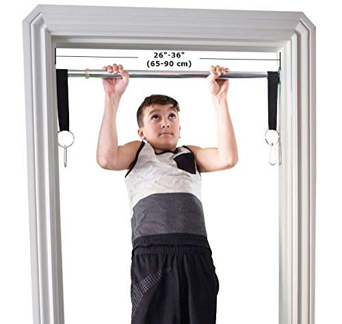Doorway Swing for Kids Indoor - Trapeze Bar and Blue Gymnastic Rings Combo