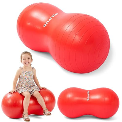 Hurtle Peanut Shaped Exercise Ball, Yoga Active Seat, Bounce Balance Desk Chair, Wiggle Flexible Sitting Ball for Kids, Boys, Girls and Adults