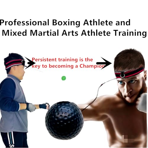 Reflex Balls Boxing Headband Set for MMA Boxing Kickboxing Training Reaction Ball Kit Includes 4 Different Levels Balls+4 Elastic Headbands+4 Spare Lines+4 Gloves for All People