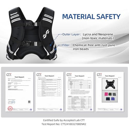 Sportneer Weighted Vest Woman: 8lb/12lb/15lb/20lb/25lb Weight Vest for Walking with Phone Bag, Adjustable Women Weighted Vest for Running Rucking Vest for Jogging Strength Training Weight Loss