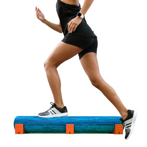 PCM Foam Roller Stabilizers Fits 6" Diameter Foam Rollers - Set of 3 Fitness Training Equipment (3, Orange (Without Foam Roller))