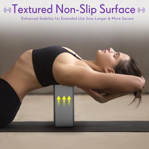 RoundFunny 4 Pack Yoga Blocks Non Slip Pilates Foam Brick - color: Multicolor