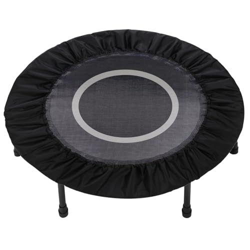Mini Trampoline Spring Cover,36 38 40 48 60 Inch Round Trampoline Cover Replacement,600D Thickened Oxford Cloth Tear-Resistant, for Small Trampoline Frame, Cover Only - color: Black, size: 48 Inch-8Hole