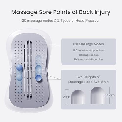 Back Stretcher with Adjustable Arch – Lumbar Stretching Device with Acupressure Nodes, Lower Back Support and Relaxation Tool for Home, Office, and Gym Use - color: MANUAL