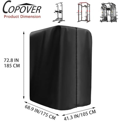 Protective Cover for Home Gym Set, 420D Oxford Gym Rack Cover for Home Exercise Equipment Set, Workout Equipment Protective, UV protection, Waterproof, Dustproof for Indoor or Outdoor