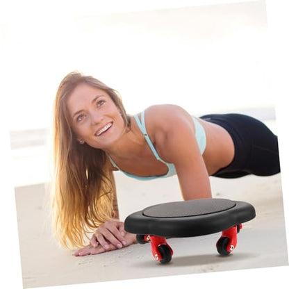 Yardwe Abdominal Muscle Trainer Dual-sided Gliding Discs Ab Core Exercise Board for Rolling Abs Wheel Workout