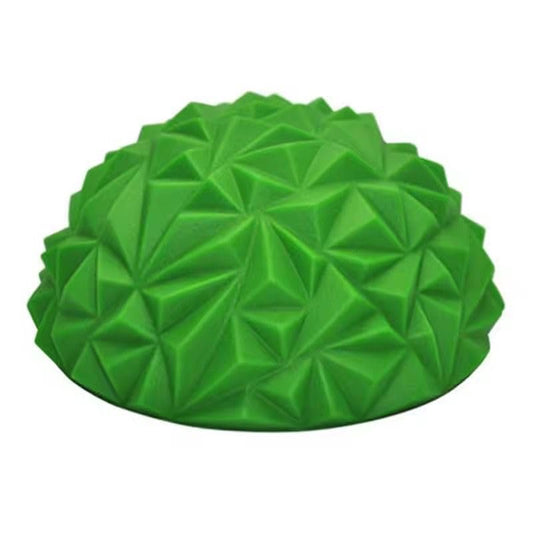 Yoga Half-Ball Trainer - Textured Hemisphere Yoga Ball 16 cm with Foot Massage Surface for Balance Training - Core Stability & Outdoor or Indoor Play - Dual Purpose Exercise & Game Equipment - color: Green
