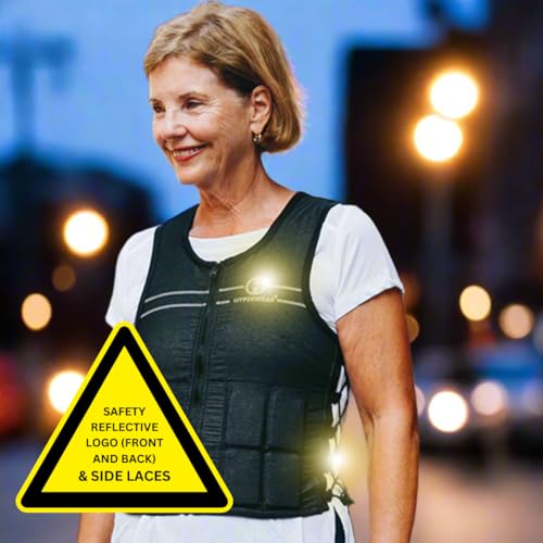 Hyperwear Hyper Vest FIT Weighted Vest for Women Walking & Bone Health – Adjustable USA Steel Weights, Machine Washable – Osteoporosis Exercise, No Chest Weights - 10 lb or 5 lb Options