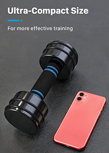 Northdeer Steel Dumbbells Adjustable Black Coated Weight Set with Foam Handles for Home Gym Workout - Strength Trainging for Men, Women (5lbs/10lbs/15lbs/20lbs) - style: 5lbs Pair (2×5lbs)