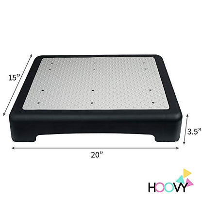 Hoovy 3.5” Step Riser – Portable One Step Stool for Elderly & Disabled –Antislip Half Step for Indoor & Outdoor Stairs, Cars, Bed, Chair, Shower – Lightweight Mobility Safety Tread for Up to 400lbs