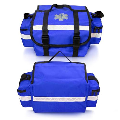 SURGICAL ONLINE First Responder EMT Backboard Spine Board Rescue Stretcher Immobilization with Head Bed and Spider Straps - Gift EMT Trauma Bag (Blue) - color: Blue