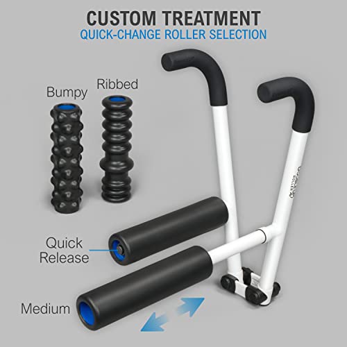 DoubleUP Roller Therapy Kit - White - Muscle Massager with Lever-Action Pressure Control and Quick-Change Rollers - color: White