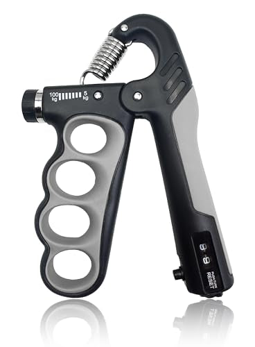 Grip Strength Trainer, Hand Grip Strengthener, Forearm Strengthener, Adjustable Resistance 11 Lbs - 220 Lbs, Ergonomic Design