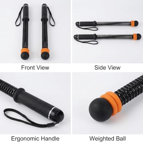 Ropeless Battle Rope with Adjustable Weights, Weighted Cordless Battle Ropes for Home Gym, Portable Strength Training Equipment for Small Space Workout, Heavy Duty 2-Pack Set