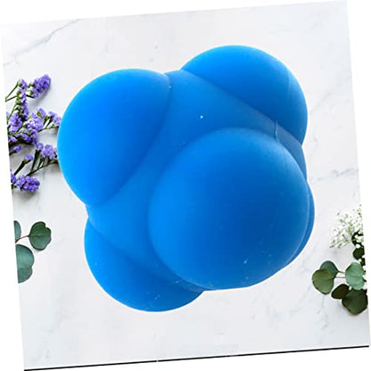 Abaodam 1Pc Hexagonal Silicone Reaction Training Ball Bouncing Agility Workout Ball for Reflex Improvement Durable Design for Men Women Fun Exercise Tool for Coordination