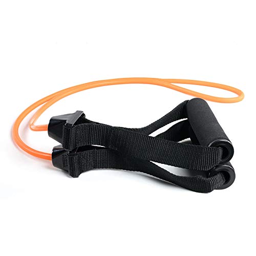 Power Systems Premium Versa-Tube Plus Double Tube Resistance Bands with Handles 48" Portable Latex Exercise Tubing, 6 Resistance Levels for Strength Training, Physical Therapy, Home Gym & Travel - color: Extra Light, size: 48"