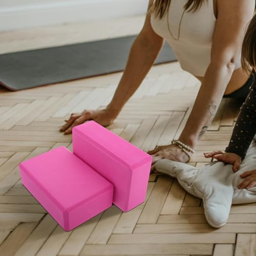 2Pcs Non-Slip EVA Yoga Blocks High-Density Foam Workout Bricks for Adults and Pilates Balance Training Stretching Exercise