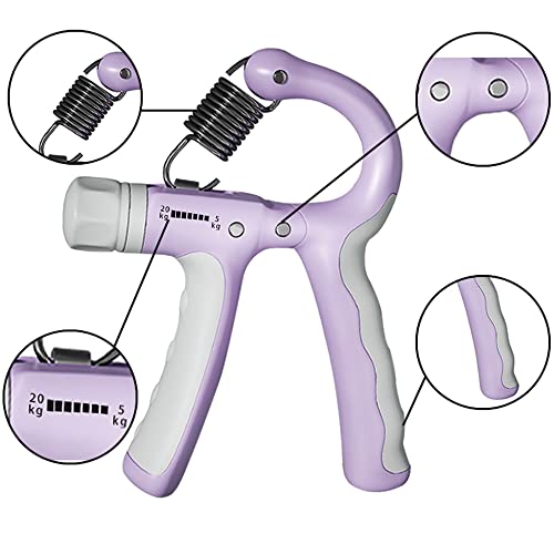 Hand Grip Strengthener for Kids and Youth, Adjustable Resistance Hand Gripper 11-45Lbs, Hand Grips for Strength Training, Stress Relief Grip - color: Purple-2 pack