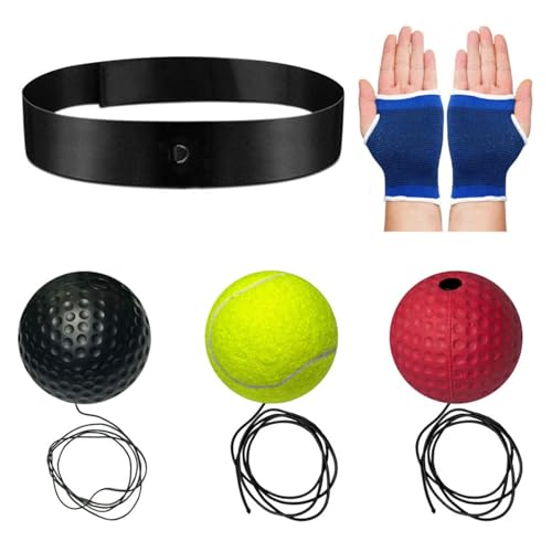 Boxing Reflex Ball boxballen games Boxing Ball Boxball Reflex Ball Headband Set - Improve Speed, Agility, and Punching Skills - Addictive Boxing Game for All Ages - Boxing Equipment for Home Workouts