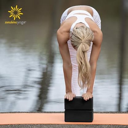 4" Yoga Block, 10 Pack Bulk EVA Foam Yoga Blocks, Firm and Supportive Yoga Brick, Balance Foam for Stretching, Pilates, and Workout, 4" x 6" x 9"