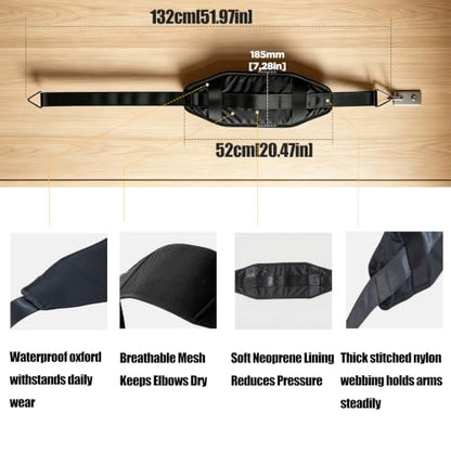 Wall Mounted Pull Up Bar, Carbon Steel Doorway Chin Up Bar for Home Gym - color: Black- Ab Straps