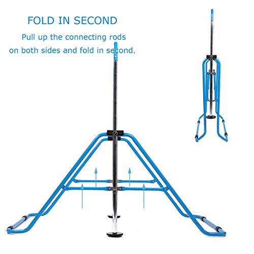 Kids Gymnastics Bar Gymnastic Equipment for Home Adjustable Height Gymnastic Training Bar Gymnastic Stuff for 3-7 Years Old Girls - color: Blue