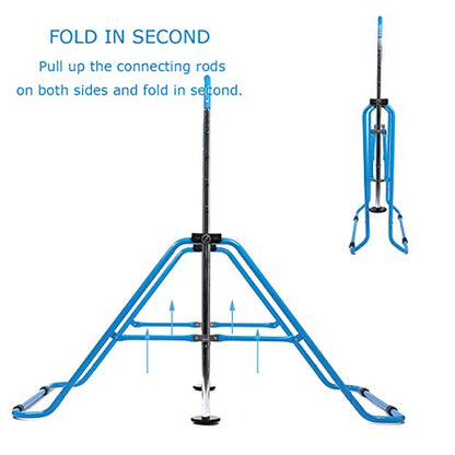 Kids Gymnastics Bar Gymnastic Equipment for Home Adjustable Height Gymnastic Training Bar Gymnastic Stuff for 3-7 Years Old Girls - color: Blue