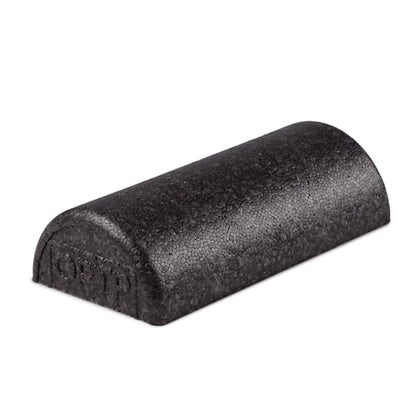 OPTP AXIS Firm Density Foam Roller – Half-Round, Black, 12" X 3" - color: Black - 12" X 3" Half-round