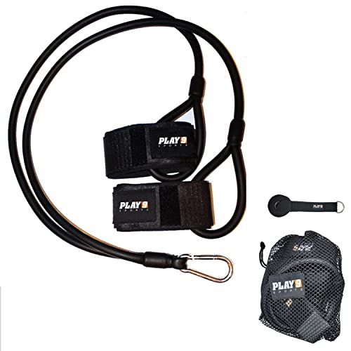 Play 9 Sports Resistance Exercise Bands Baseball Activation Elastic Training Athletes Equipment Bands - color: Black, style: Adult Wrist Strap