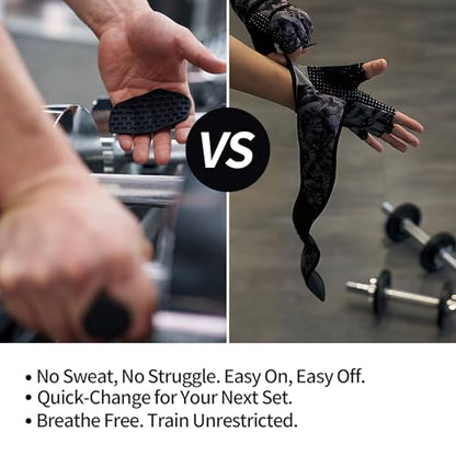 Anti-Slip Weight Lifting Gloves for Men & Women, Ergonomic Silicone Palm Workout Grips, Gym Training Gloves for Pull-Ups, Dumbbell, Barbell, Callus Protection - size: 1 Pair